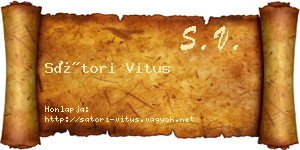 Sátori Vitus névjegykártya